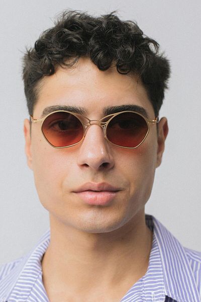 Bilge Karga Gustav Gold Brown Orange Sunglasses for Men