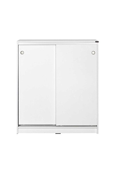 Adore Mobilya Diamond 5 Raflı Sürgülü Dolap - Beyaz