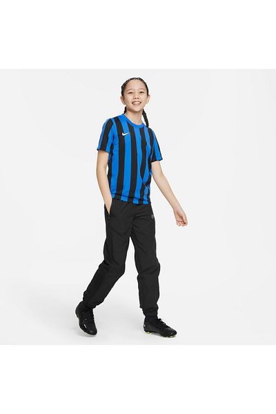 Nike Stripe Division Iv Kids Blue Round Collar Jersey