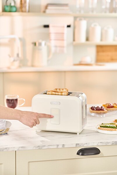Karaca Retro Multicrust Toaster - Cream