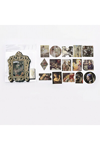 GUGUK Ronesans Pul Temalı 45 Adet Sticker Seti • Bullet Journal (GGK-DO110)