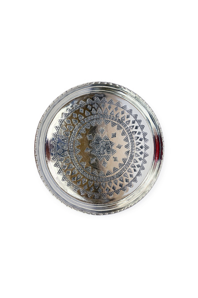 EFEMİR Staple Embroidered Copper Tray 23 cm