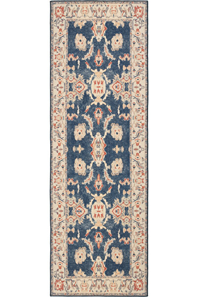 Cool Halı Private Krem Eskitme Vintage Halı Etnik Desenli Otantik Şönil Yollu...