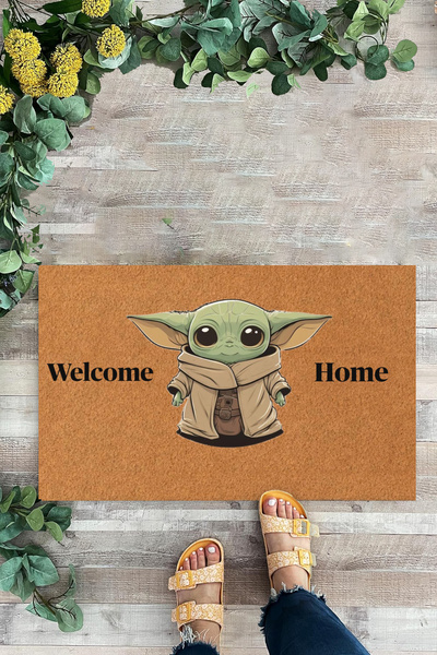 KARMAT Welcome Home Star Wars Teması KAPI ÖNÜ PASPASI