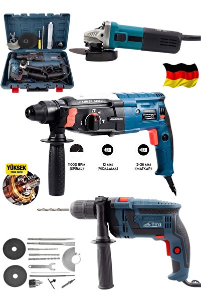 SCHUTZENGER Profesyonel 3800F 3'Lü Set 2-28 Hilti Matkap + 13 MM Darbeli Matk...
