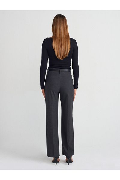 Dilvin 71562 Anthracite Smart Belted Pants