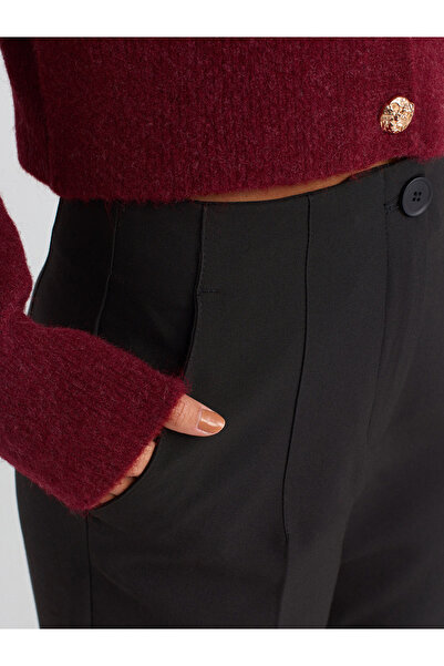 Dilvin 71557 Yüksek Bel Culotte Pantolon-siyah