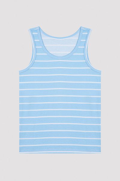 Penti Boy's Dinosaur Printed Striped 2-Piece Undershirt