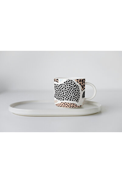 EYBaskı Tasarım Nescafe Fincani - Porcelen, Colorful Leopard Patterned Print