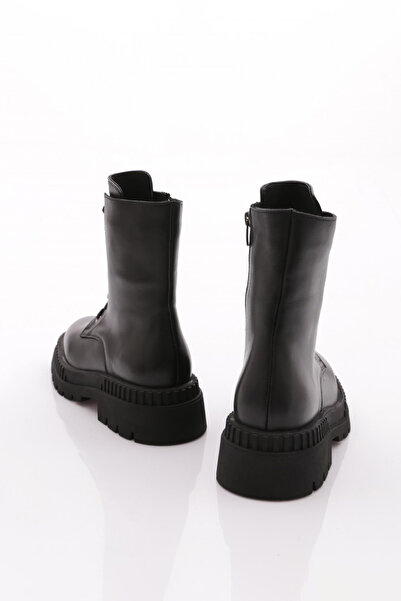 DGN Kadın Bot Siyah Nappa Hakiki Deri 315412453