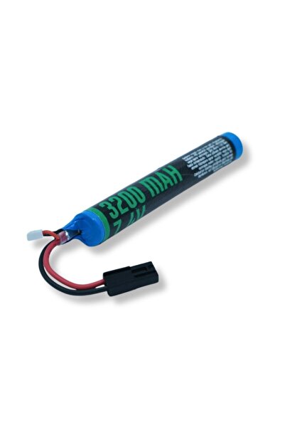 Emr 7.4V 3200mAh Lityum Ion Çubuk Airsoft Pil Tamiya