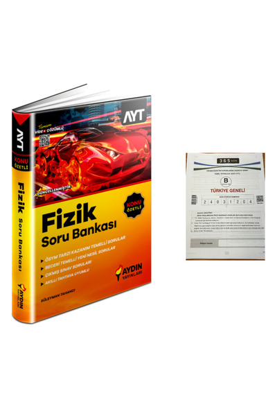 Bes Yayınları Aydın Yayınları AYT Fizik Konu Özetli Soru Bankası + Türkiye Ge...