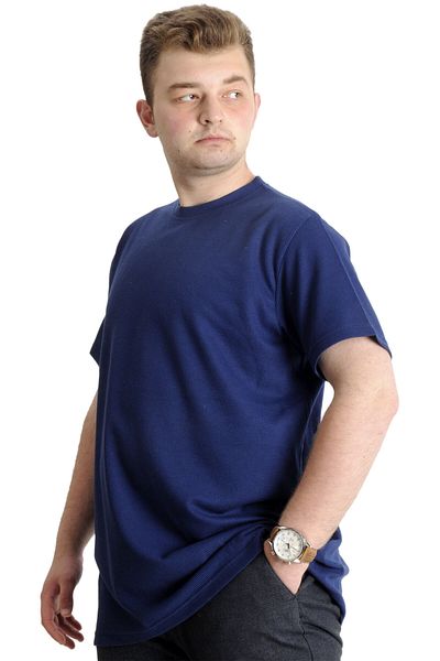 ModeXL Mode Xl Tricou Bărbați Marime Mari Crew Deck Waffle 20033 Indigo