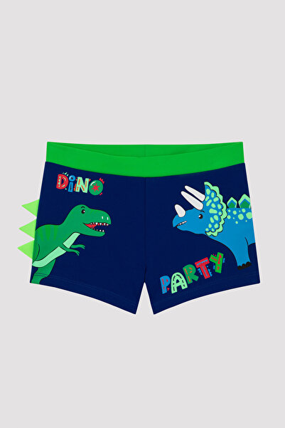 Penti Boy's Dinosaur Patterned Boxer Swimsuit