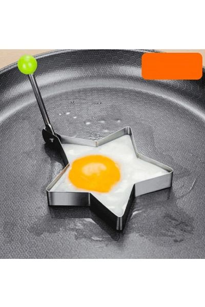 Vekorr 3-Piece Stainless Metal Mold - Star and Heart Shaped Egg Omelet Shaping