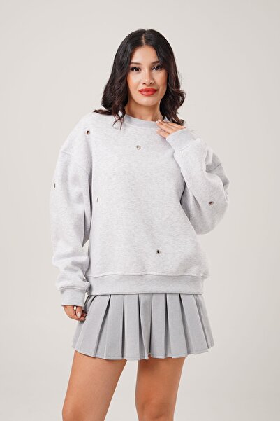 Hipo Trend Siva majica sa tri niti i detaljnim ptičjim okom