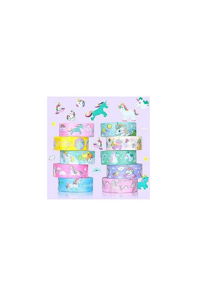 Polin 15mm X 2m Unicorn Patterned Tape Set 10 Pieces