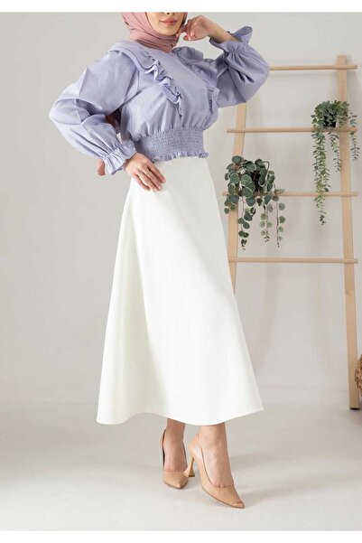 RamessButik تنورة حجاب نسائية واسعة من قماش سكوبا