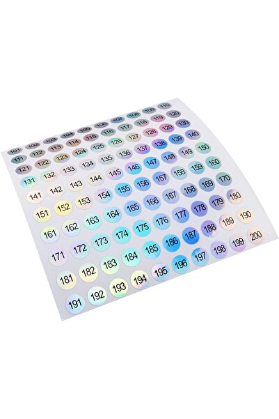 Venalisa 101-200 Oje Kartela Numara Etiketi 3 Yaprak Sticker