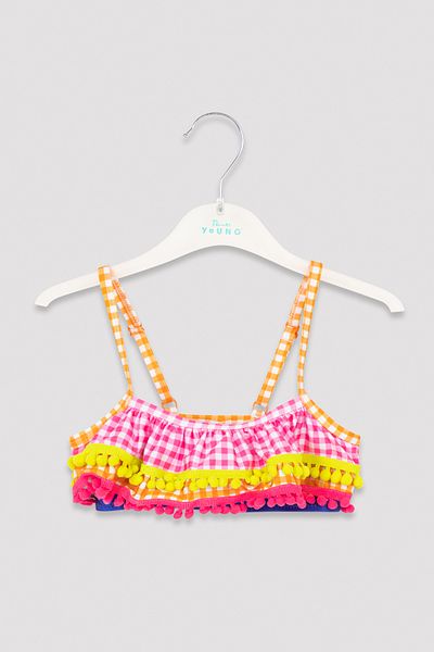 Penti Mehrfarbiges Bikini-Set mit Karo- und Blumenmuster für Mädchen