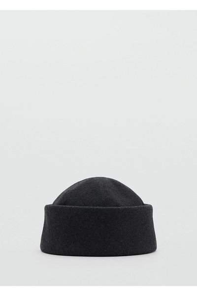 MANGO Woman Cuffed Wool Beret