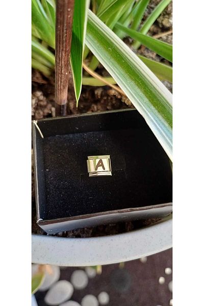 Feride Italian Steel Charm Nomi Steel Charm Letter a Name Date Initials Written 9 mm Fmaccesories