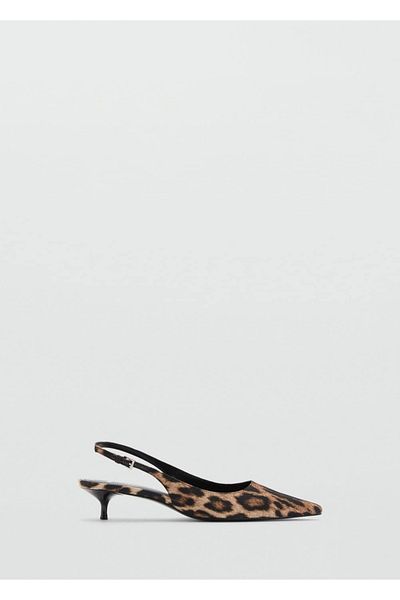 MANGO Woman Schuhe mit Absatz und Leopardenmuster