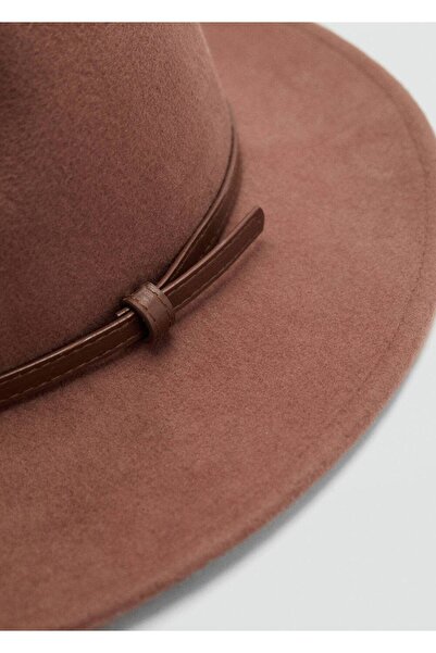 MANGO Woman Dekoratif şeritli yün şapka