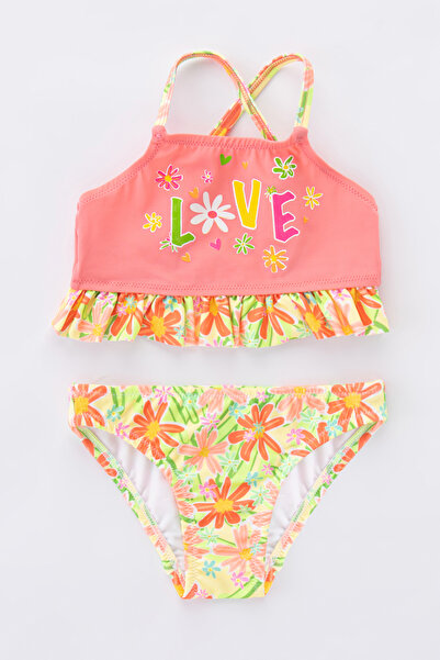 Penti Girl's Pretty Daisy Halter Bikini Set
