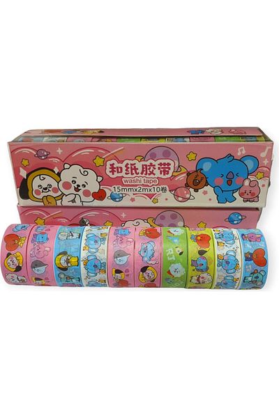 Polin 15mm X 2m Figured Patterned Tape Set 10 Pieces
