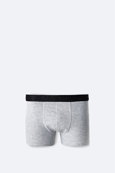 Avva Men's Gray Basic Cotton Single Regular Fit Boxer B009510