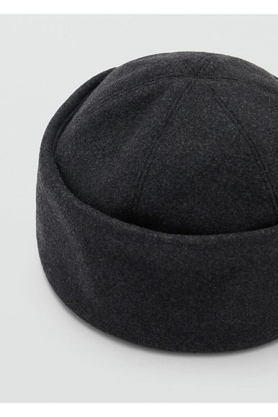 MANGO Woman Cuffed Wool Beret