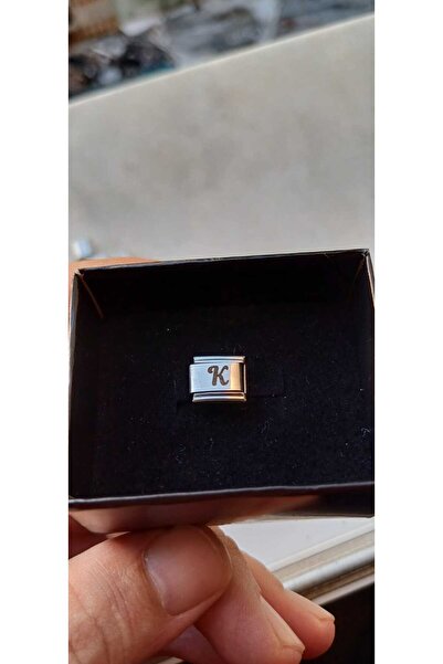 Feride İtalyan Bileklik Charmı K harfli Figürlü 1 CM 9 MM Fmaccesories