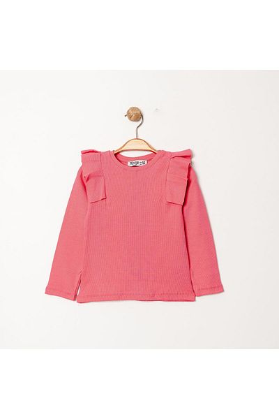 TRENDİMİZBİR Fuchsia Girl's Camisole Badi - Pleat Detailed
