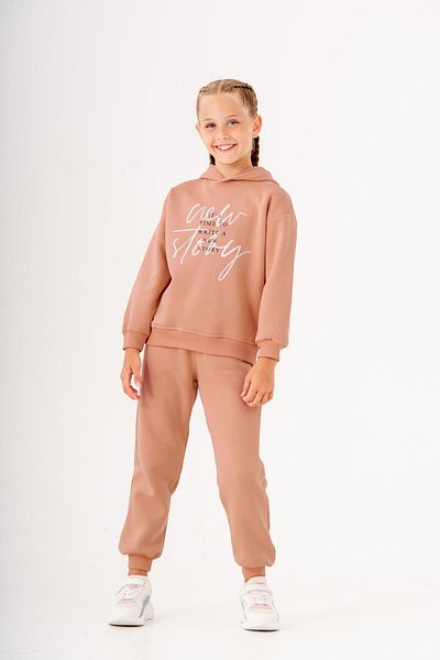 TRENDİMİZBİR Girl's It S Time to Write a New Story Printed Top and Bottom Set