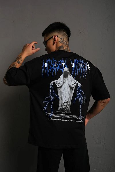 Orijin Tekstil Unisex Black Metallica And Justice For All Printed Tshirt