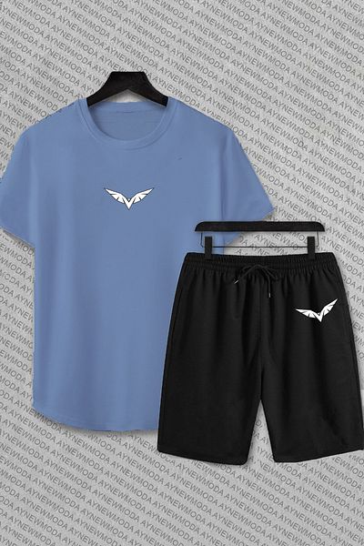 SILATU Cup Printed T-Shirt and Shorts Set