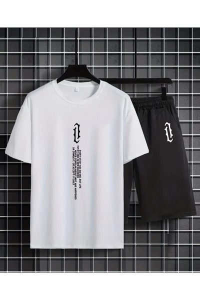 Velkoz Вертикальний принт, збільшений низ і верх комплектСортування футболок