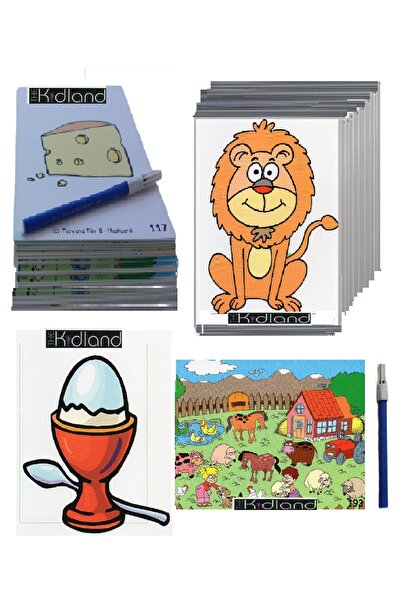The Kidland Yayınları 91 بطاقة مرئية ملونة مع صور تعليمية لمرحلة ما قبل المدر...