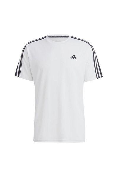 adidas Ανδρικό λευκό μπλουζάκι 3 ρίγες - Ib8151 Train Essentials