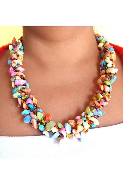Virgo Mother of Pearl Stone Necklace