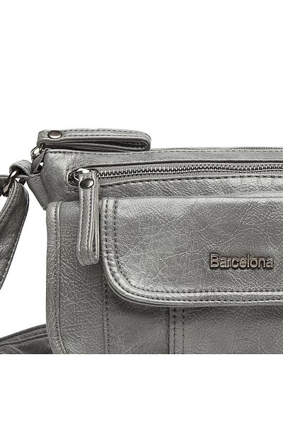 BARCELONA 21K Washed Leather Messenger Bag with Strap 21-K Barcelona 1842-2