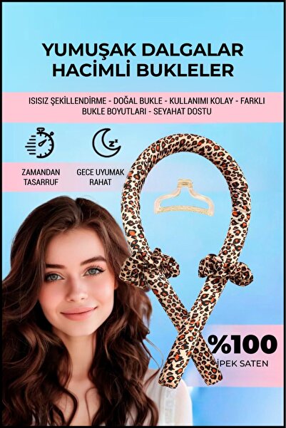 SEVRU Bigudisi Seti Saç Şekillendirici Ve Mandallı Toka, 2'li Saten Lastik To...