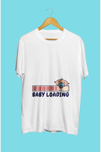 YQYQ Μπλουζάκι Unisex με σχέδιο Baby Loading Pregnant