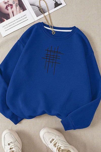 Moda Glo Унисекс памучен суичър с кръгла яка