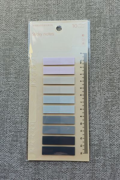 Mona Craftist Soft Pastel Colored 200 Sheets Post-It Note Paper - Index Sticker with Ruler