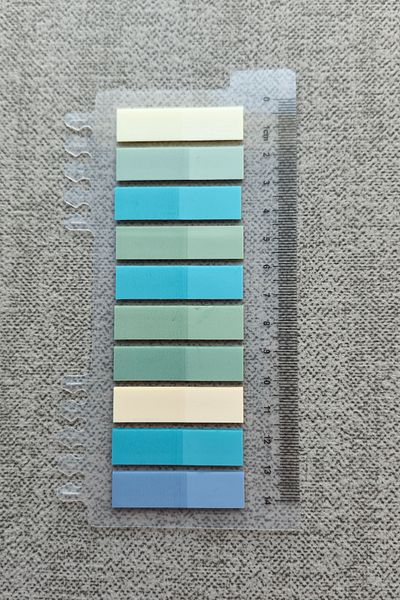 Mona Craftist Soft Pastel Colored 200 Sheets Post-It Note Paper - Index Sticker with Ruler