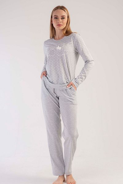 VİENETTA Women's Long Sleeve I Pajama Set, 303197