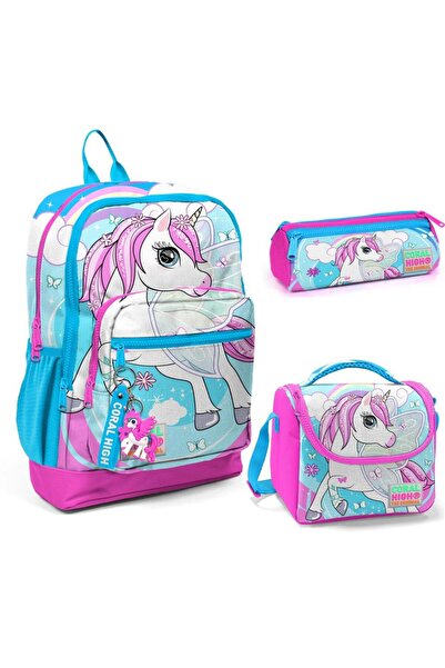 Coral High Set de 3 suporturi pentru creioane pentru școală cu model 23711