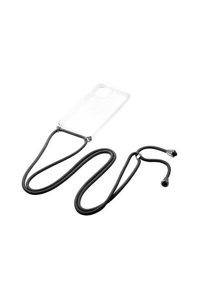PiyasaSepeti Samsung Galaxy A32 Neck Strap Transparent Tank Case Gray